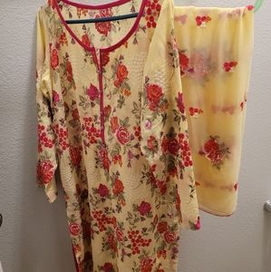 Pakistani, Bareeze 3 piece embroidered suit
